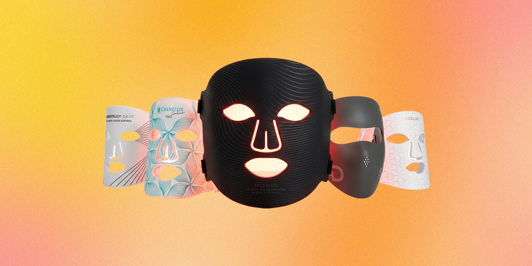 LED facial beauty mask for light therapy